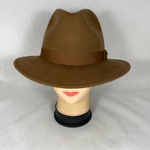 Scala Classic Fedora Pinch Front Brown Hat - NWT